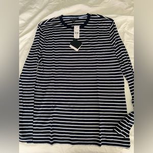 Mens Brooks Brothers cotton long sleeve striped T-shirt size Medium NWT
